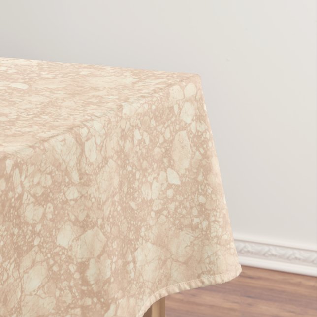 Hellbeige Creme Marmortrezzo Textur Tischdecke (Beispiel)