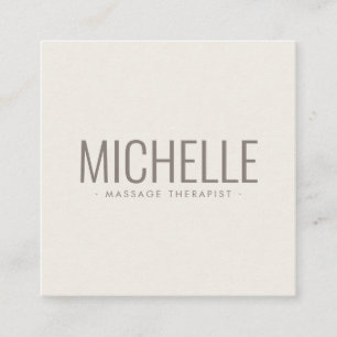 Hellbeige, moderne beruflich-minimalistisch quadratische visitenkarte