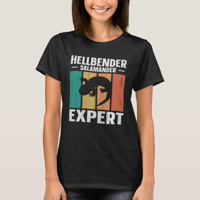 Hellbender Salamander Expert Amphibian T-Shirt (Vorderseite)