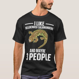 Hellbender Salamander Funny Amphibienbiologe Pu T-Shirt
