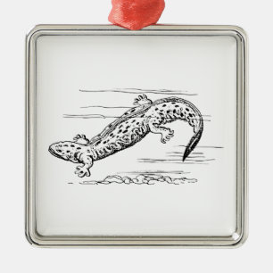 Hellbender Silbernes Ornament