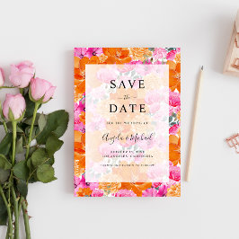 Hellblass Rosa Orange Helle Garden Hochzeit Save The Date