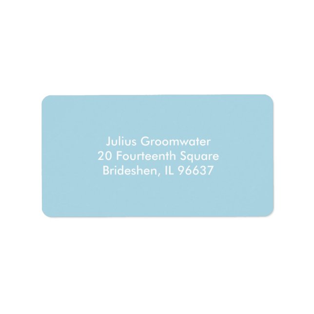 Hellblau Adressaufkleber (Vorne)