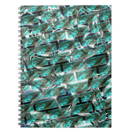 Hellblau, Blasen auf Gitter oder Backstein-Effekt? Notizblock