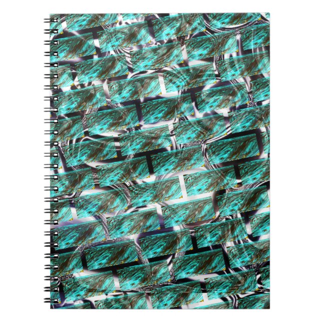 Hellblau, Blasen auf Gitter oder Backstein-Effekt? Notizblock (Vorderseite)