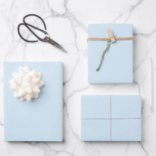 Hellblau Geschenkpapier Set
