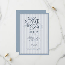 Hellblau gestreifte alte Geld Kalligrafie Hochzeit