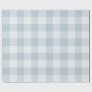 Hellblau kariert groß Gingham Geschenkpapier