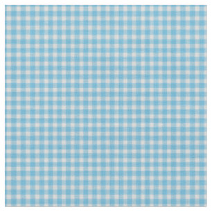 Hellblau kariert mit Gingham-Muster Stoff