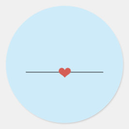 Hellblau machen Ihren eigenen Classic Round Sticke Runder Aufkleber