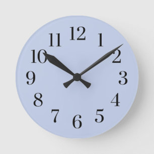 Hellblau Modern Runde Wanduhr