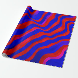Hellblau, rote Textur mit schiefen Linien. Farbver Geschenkpapier