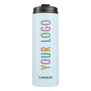 Hellblau Thermal Wasserflasche Unternehmen Logo 35 Thermosbecher