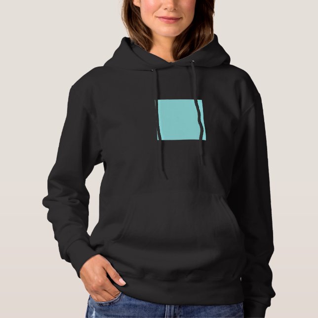Hellblau Türkis Solid Color Einfache Farbpalette Hoodie (Vorderseite)