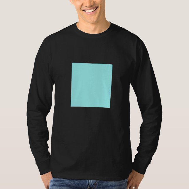 Hellblau Türkis Solid Color Einfache Farbpalette T-Shirt (Vorderseite)