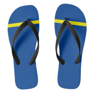 Hellblau und gelb flip flops
