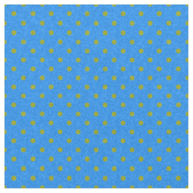 Hellblau und grüne Polka dottiert Stoff (Nahaufnahme)
