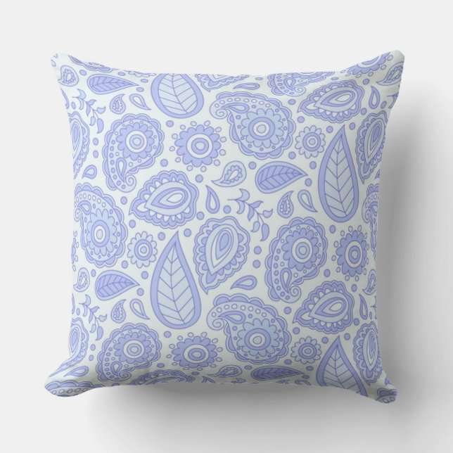 hellblau und lavender, Set blassweiß Kissen (Vorderseite)