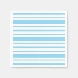 Hellblau und weiß gestreift serviette