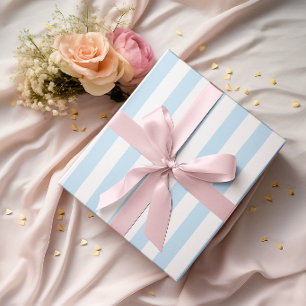 Hellblau und weiße Streifen Geschenkpapier