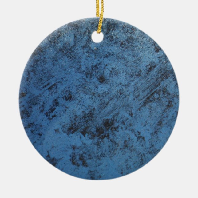 Hellblau Vintag Keramik Ornament (Vorne)