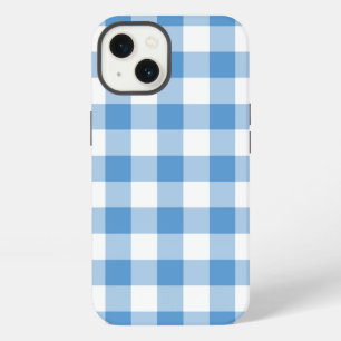 Hellblau-weiß kariert iPhone hülle