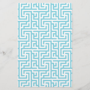 Hellblau & Weiß Labyrinth Flyer