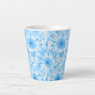 Hellblau Weiß Tie Dye Milchtasse