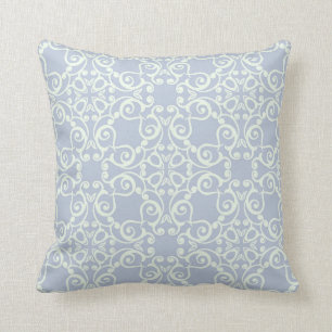 HELLBLAU WEISSE HAMPTONNEN PATTERN CUSHION KISSEN