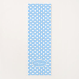 Hellblau-weißer Polka-Dot-Yogmatte Yogamatte