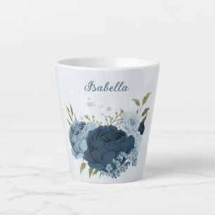 hellblaue Blume Milchtasse