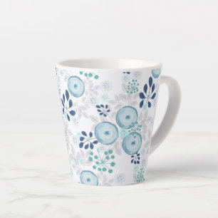 Hellblaue Blumen Milchtasse
