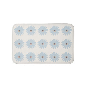 Hellblaue Daisy Badematte