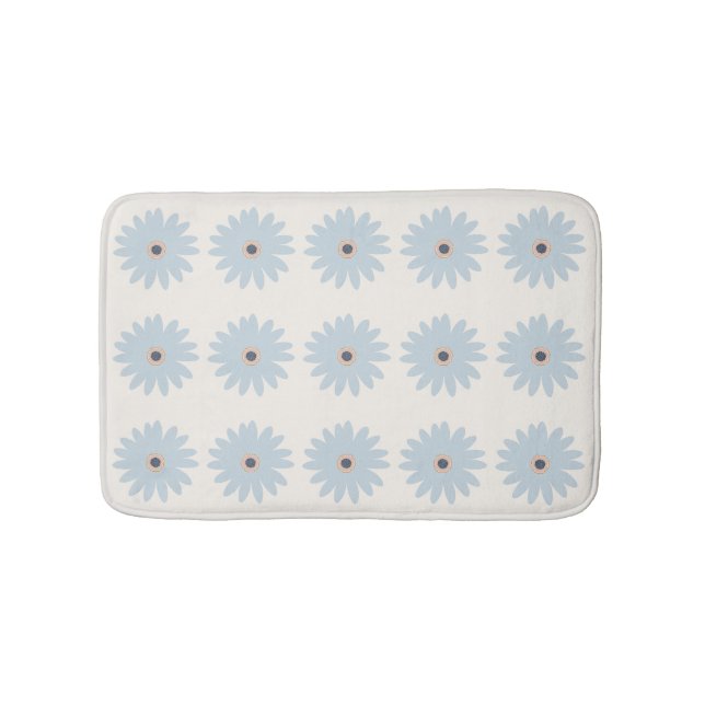 Hellblaue Daisy Badematte (Vorderseite)