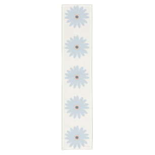 Hellblaue Daisy Kurzer Tischläufer