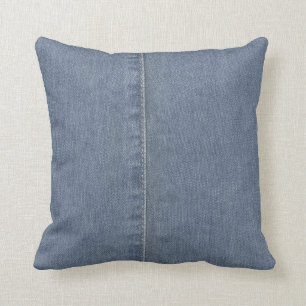 Hellblaue Denim-Naht Kissen