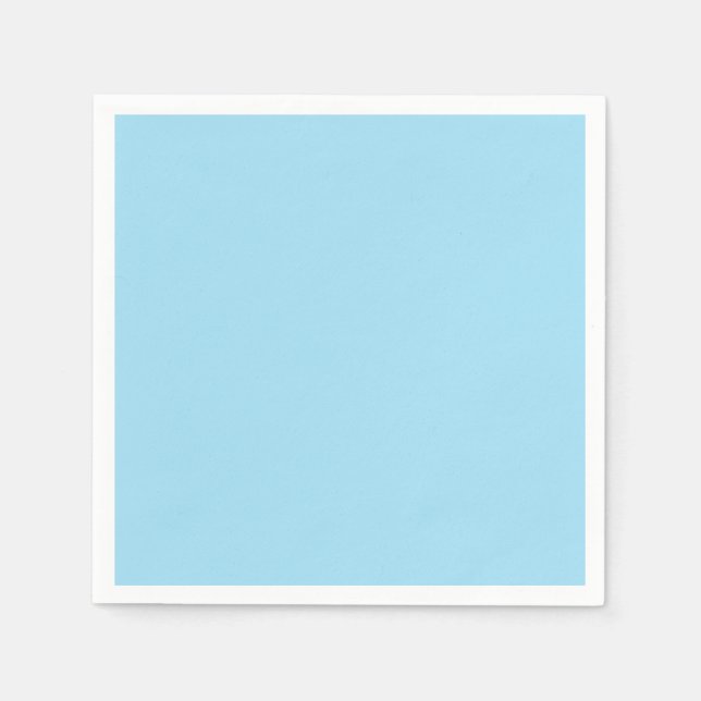 Hellblaue Farbe 1 Serviette (Vorderseite)