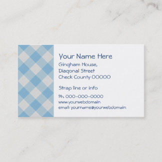 Hellblaue Gingham-Visitenkarte Visitenkarte