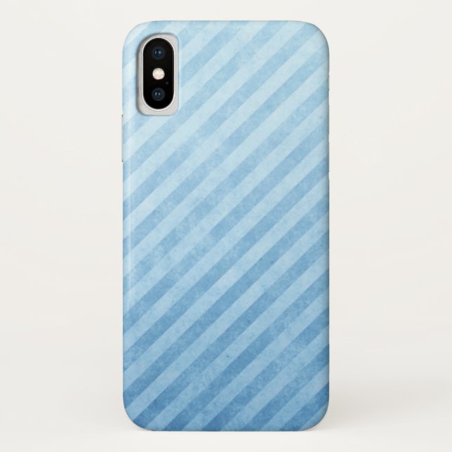 Hellblaue Grunge-Streifen Case-Mate iPhone Hülle (Rückseite)