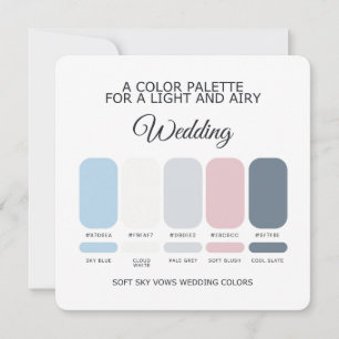 Hellblaue Hochzeit Farbpalette Elegante Hochzeiten Einladung