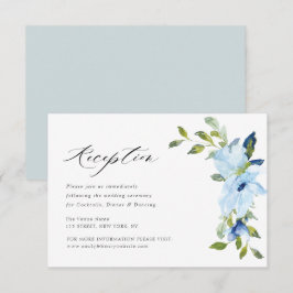 hellblaue Hochzeitskarte RSVP Karte