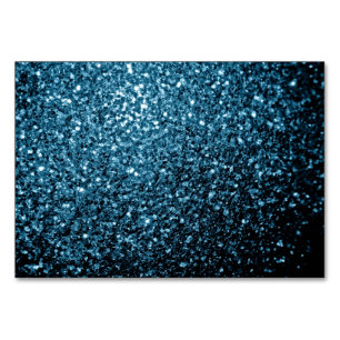 Hellblaue Imitate Glitzer Glitzern Tischnummer
