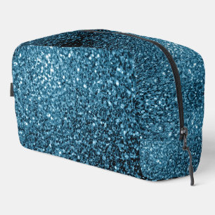 Hellblaue Imitate Glitzer Glitzern Waschbeutel