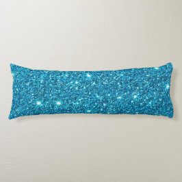 Hellblaue Imitate Glitzer Kissen