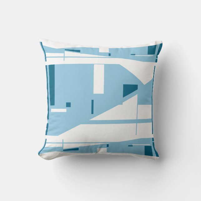 Hellblaue, klassische mediterrane Optik Kissen (Vorderseite)