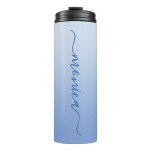 Hellblaue Kornblumenblau-Verlauffarbe Elegante Sig Thermosbecher
