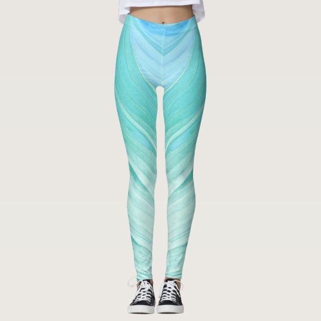 Hellblaue Leggings (Vorderseite)