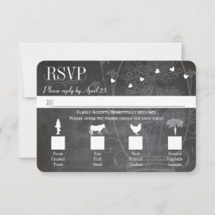 Hellblaue Mason-Glas-Kreidetafel-Hochzeit RSVP Karte
