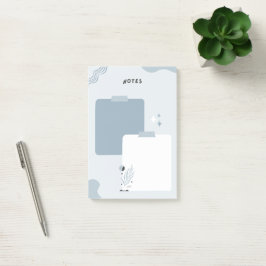 hellblaue Noten Post-it Klebezettel