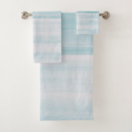 Hellblaue Ombre Aquarell-Bad-Tücher Badhandtuch Set